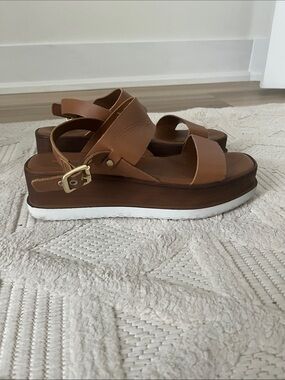 Christian Di Riccio genuine leather platform sandals